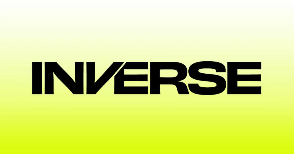 Logo of Inverse against a yellow background